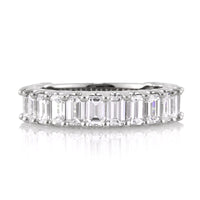 3.25ct Emerald Cut Diamond Band