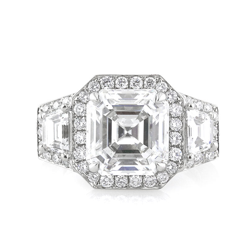 4.53ct Asscher Cut Diamond Engagement Ring