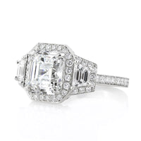 4.53ct Asscher Cut Diamond Engagement Ring
