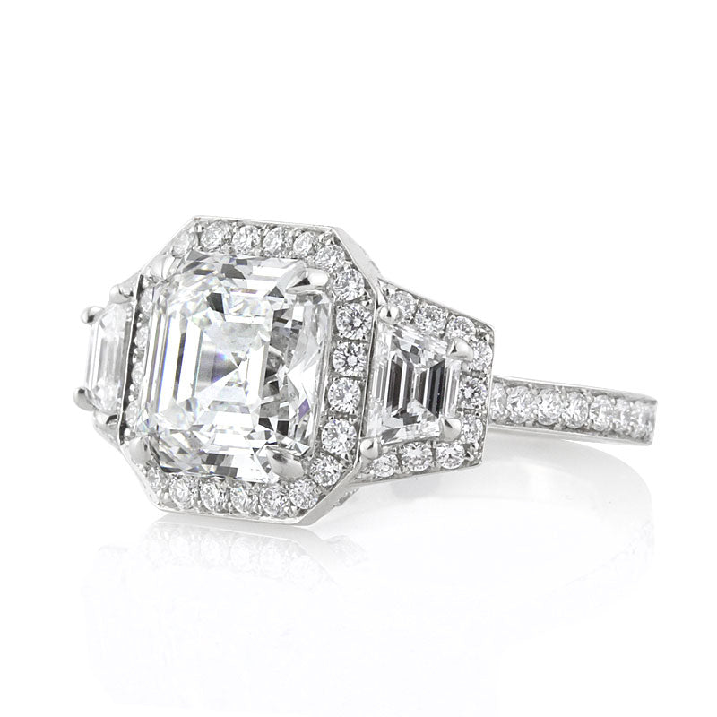4.53ct Asscher Cut Diamond Engagement Ring