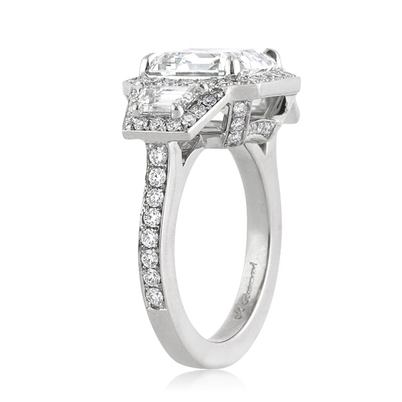 4.53ct Asscher Cut Diamond Engagement Ring