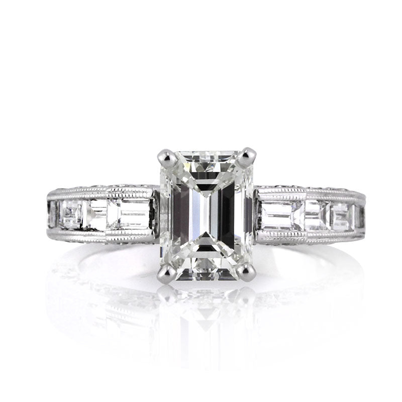 2.51ct Emerald Cut Diamond Engagement Ring