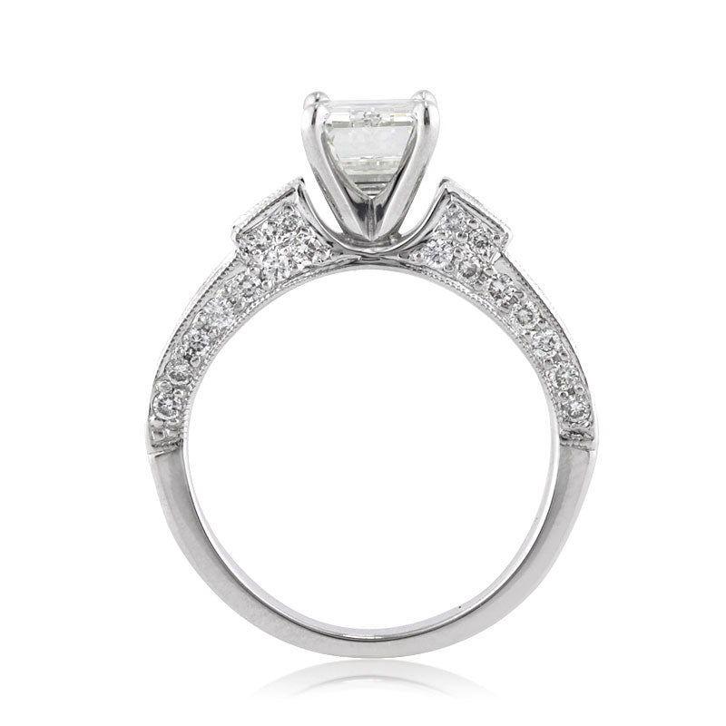 2.51ct Emerald Cut Diamond Engagement Ring