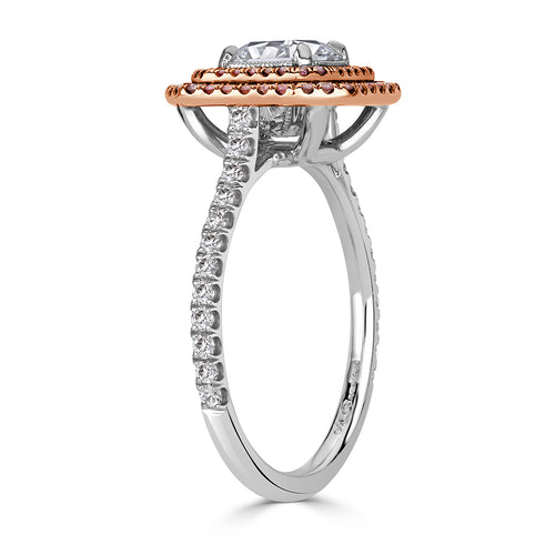 1.42ct Fancy Light Blue Radiant Cut Diamond Engagement Ring