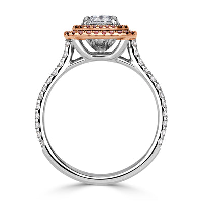 1.42ct Fancy Light Blue Radiant Cut Diamond Engagement Ring