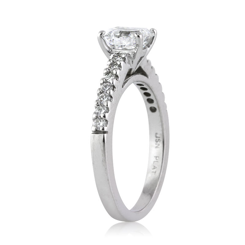 1.26ct Asscher Cut Diamond Engagement Ring