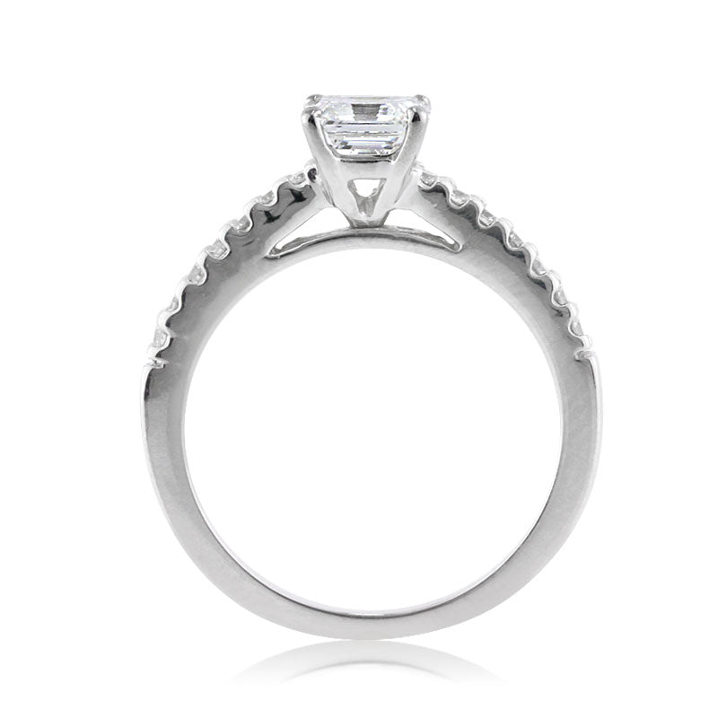 1.26ct Asscher Cut Diamond Engagement Ring