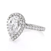 4.02ct Pear Shaped Diamond Engagement Ring