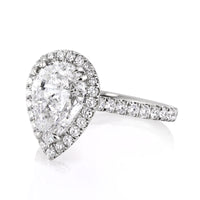 4.02ct Pear Shaped Diamond Engagement Ring