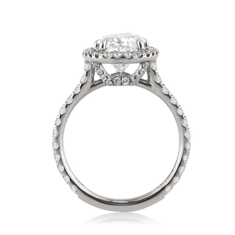 4.02ct Pear Shaped Diamond Engagement Ring