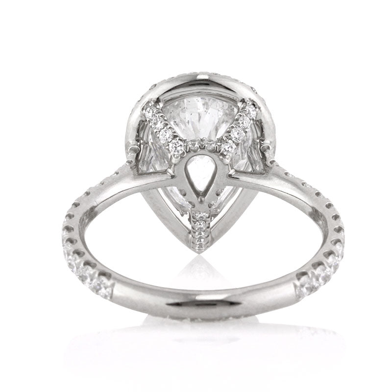 4.02ct Pear Shaped Diamond Engagement Ring