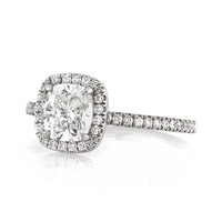 1.41ct Cushion Brilliant Diamond Engagement Ring