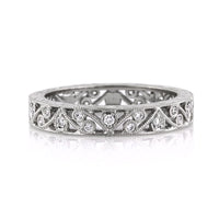 0.20ct Round Brilliant Cut Diamond Filigree Eternity Band