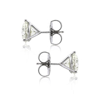 5.07ct Round Brilliant Cut Diamond Stud Earrings