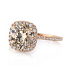 3.61ct Fancy Orange Brown Antique European Round Cut Diamond Engagement Ring