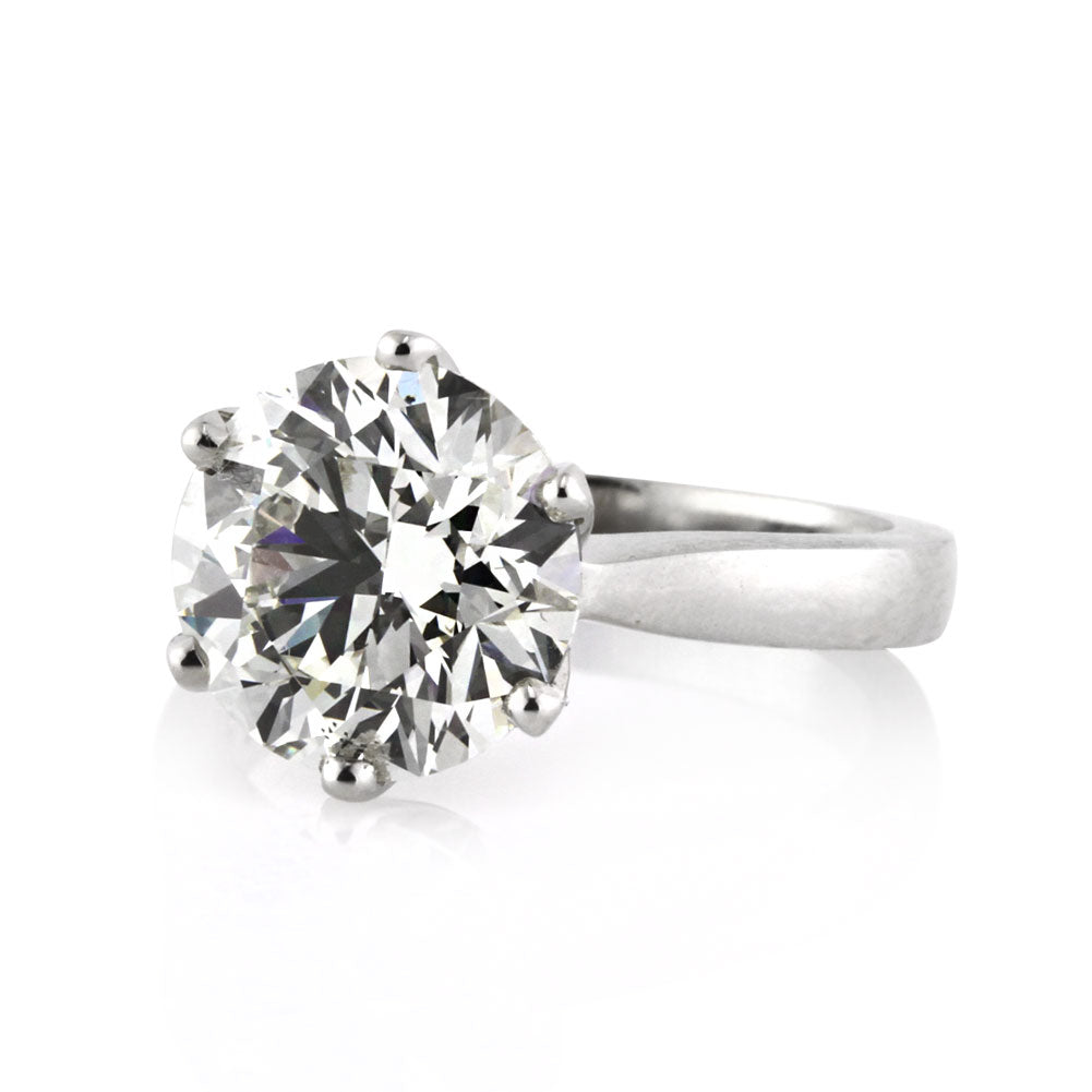5.07ct Round Brilliant Cut Diamond Solitaire Engagement Ring