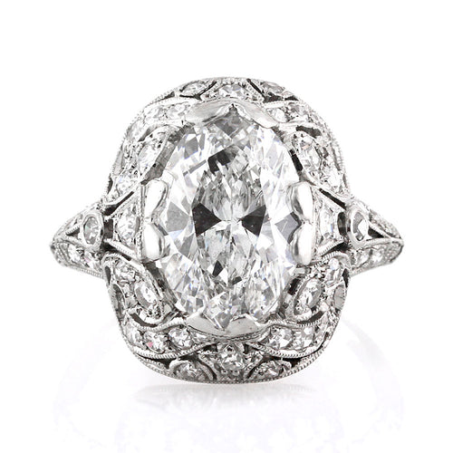 4.17ct Oval Cut Diamond Engagement Ring