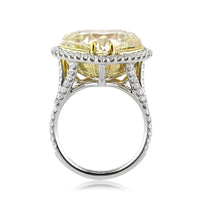 11.49ct Fancy Yellow Heart Shaped Diamond Engagement Ring