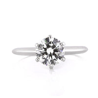 1.37ct Round Brilliant Cut Diamond Solitaire Engagement Ring