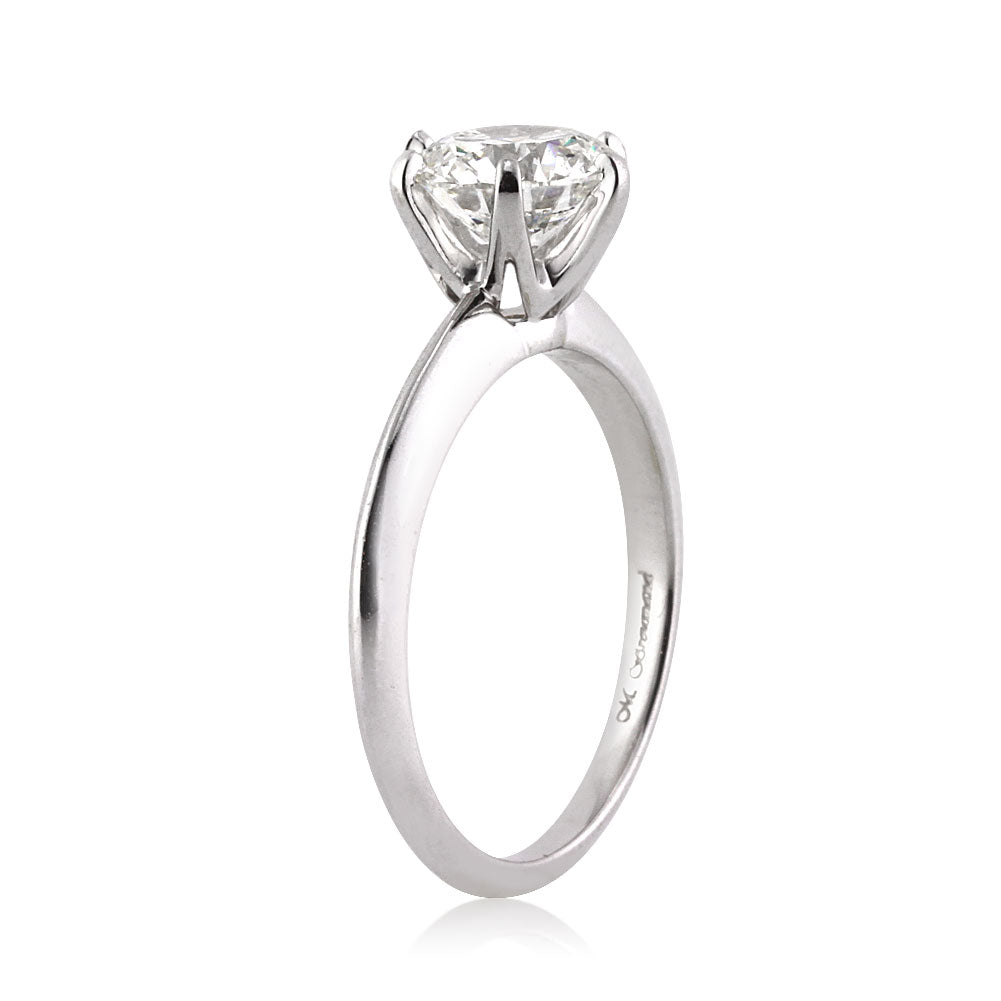 1.37ct Round Brilliant Cut Diamond Solitaire Engagement Ring