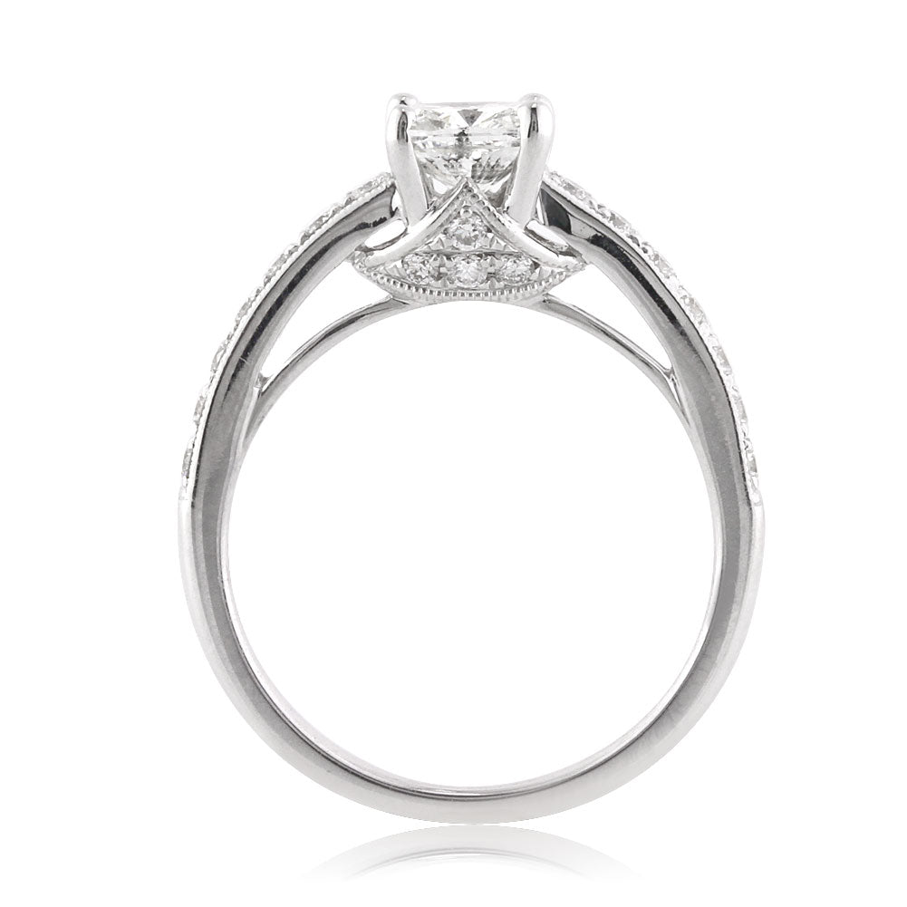 1.29ct Cushion Cut Diamond Engagement Ring