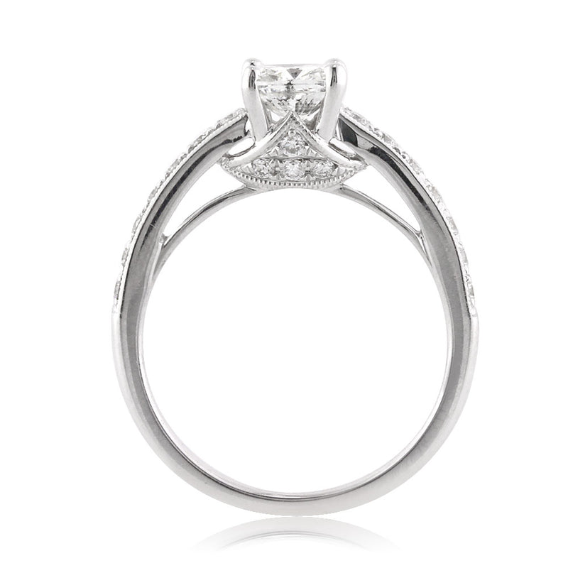 1.29ct Cushion Cut Diamond Engagement Ring