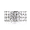 8.12ct Three-Row Asscher Cut Diamond Eternity Band