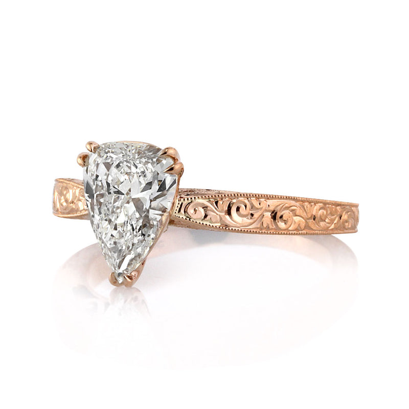 1.42ct Pear Shaped Diamond Engagement Ring