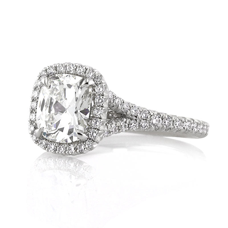 2.20ct Antique Cushion Cut Diamond Engagement Ring