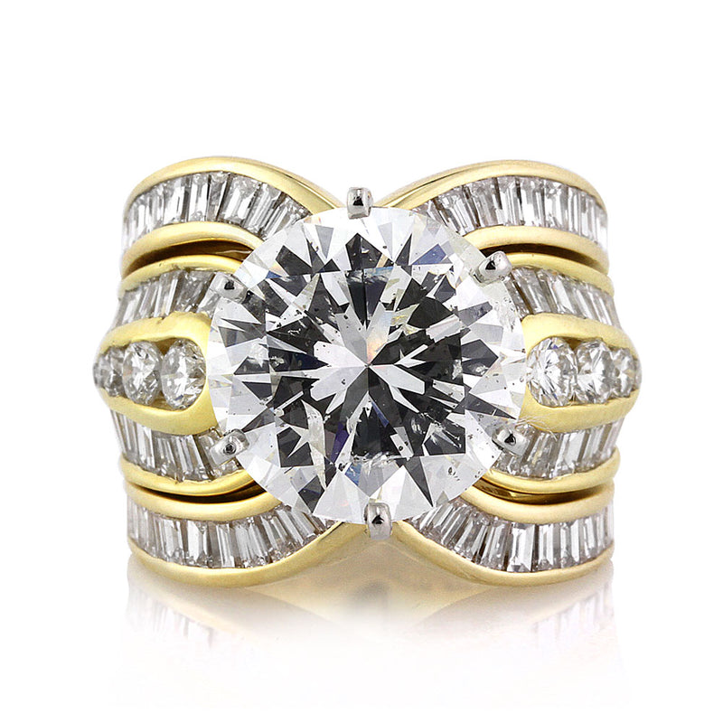 11.80ct Round Brilliant Cut Diamond Wedding Set