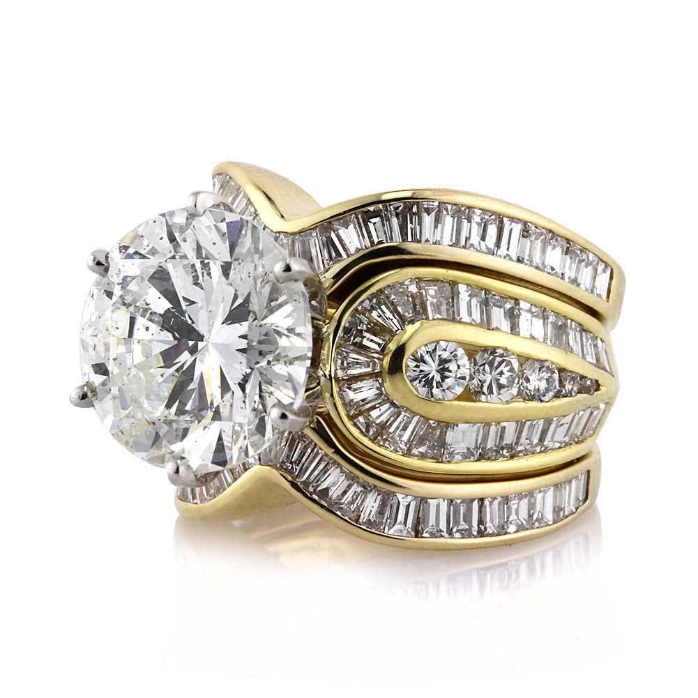 11.80ct Round Brilliant Cut Diamond Wedding Set