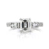 2.06ct Emerald Cut Diamond Engagement Ring and Wedding Band