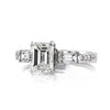 2.06ct Emerald Cut Diamond Engagement Ring and Wedding Band