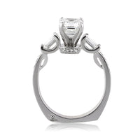 2.06ct Emerald Cut Diamond Engagement Ring and Wedding Band