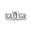 2.06ct Emerald Cut Diamond Engagement Ring and Wedding Band