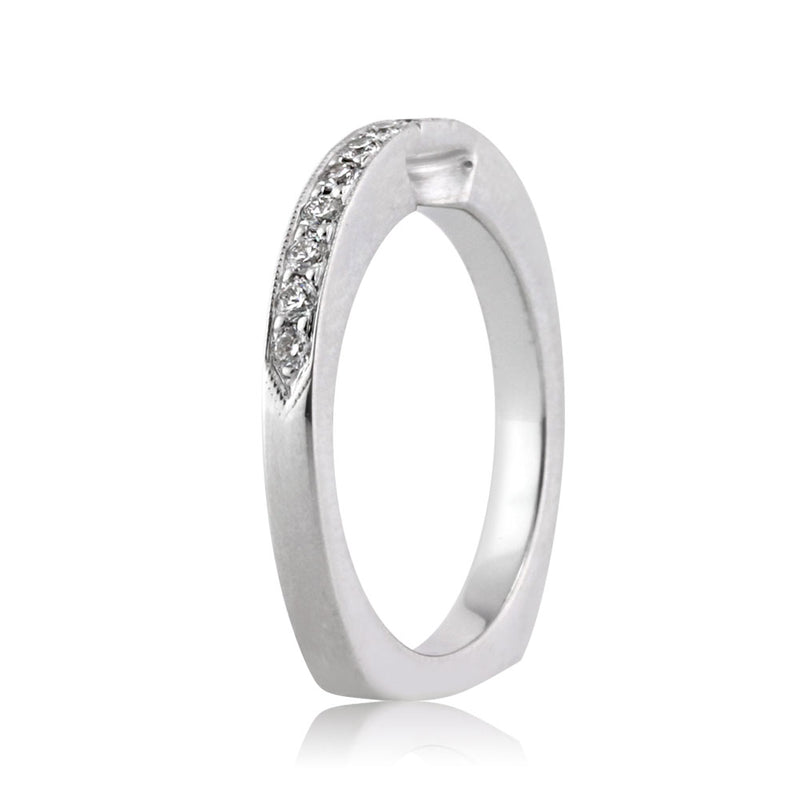 2.06ct Emerald Cut Diamond Engagement Ring and Wedding Band