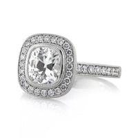 2.43ct Old Mine Cut Diamond Engagement Ring