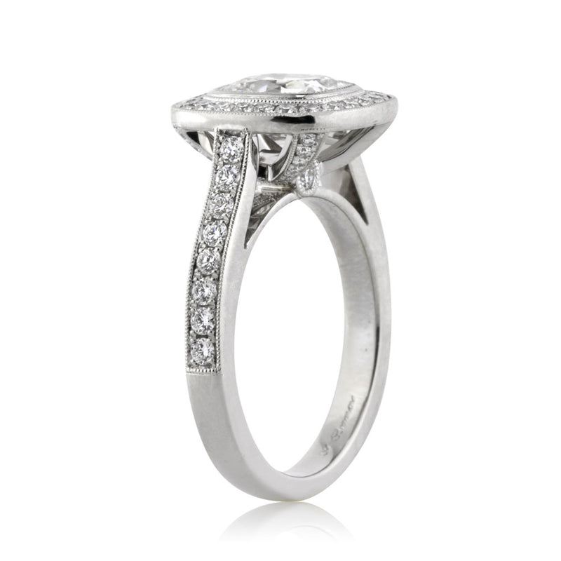 2.43ct Old Mine Cut Diamond Engagement Ring