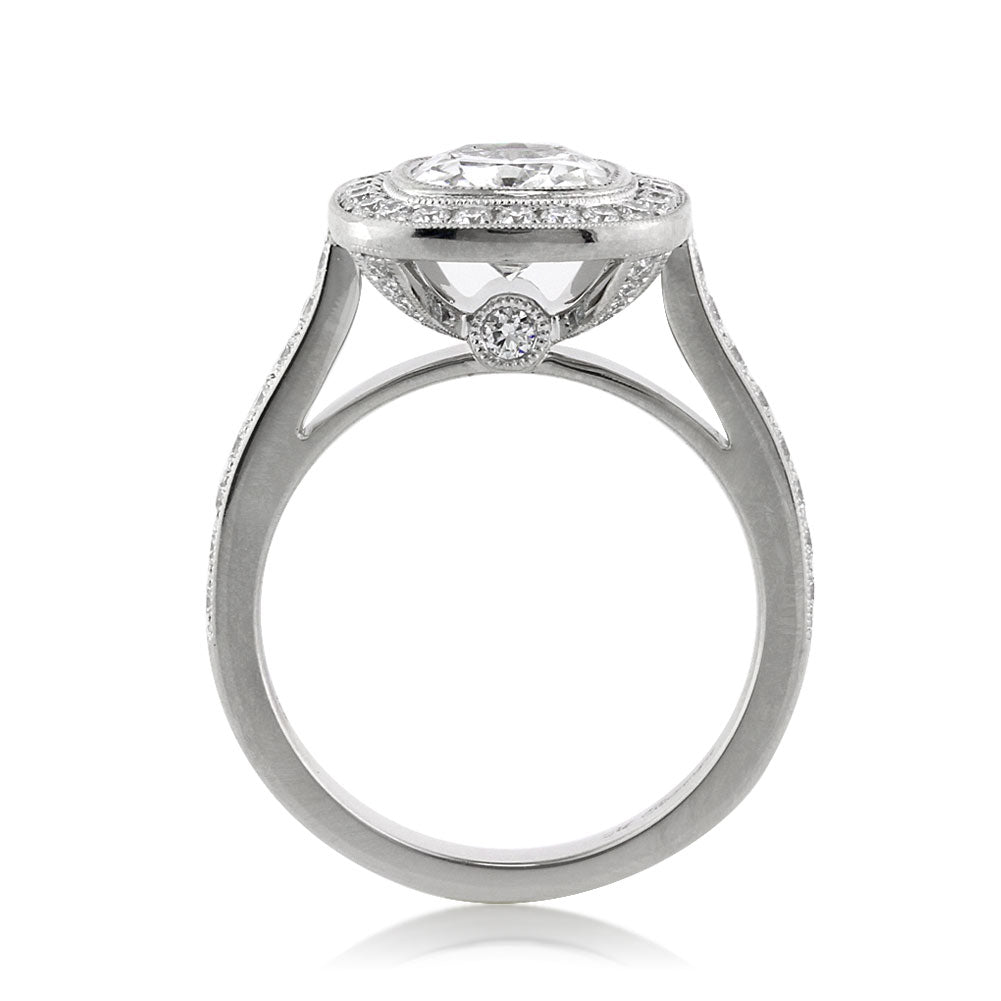 2.43ct Old Mine Cut Diamond Engagement Ring