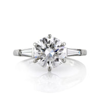 2.65ct Round Brilliant Cut Diamond Three-Stone Engagement Ring