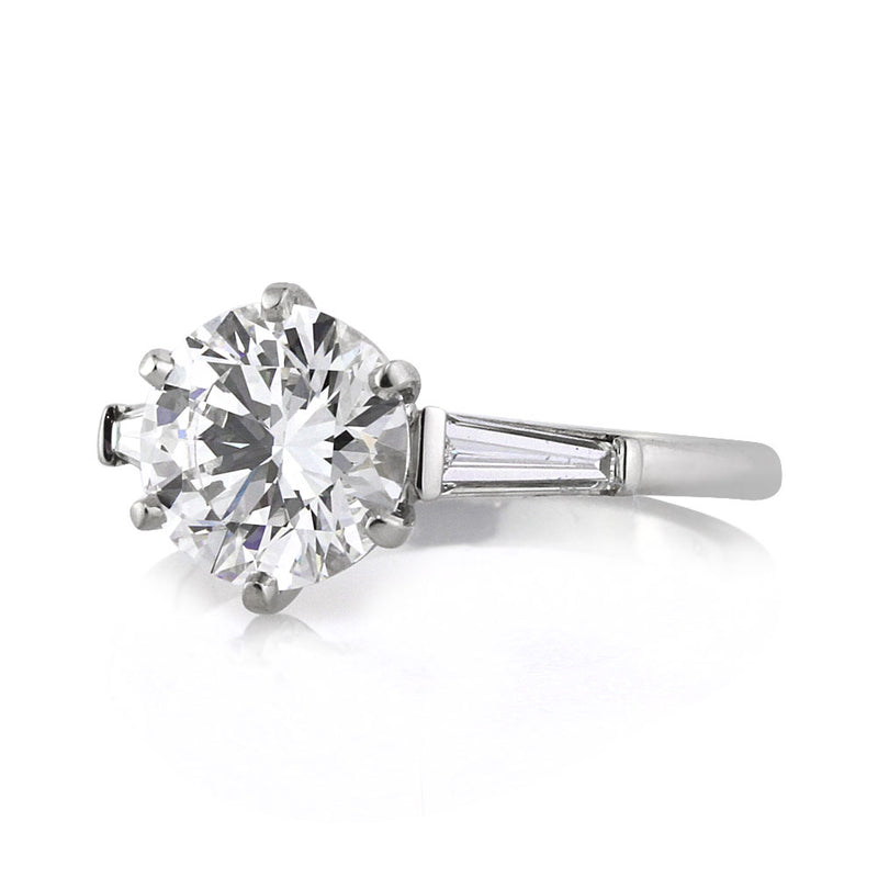 2.65ct Round Brilliant Cut Diamond Three-Stone Engagement Ring