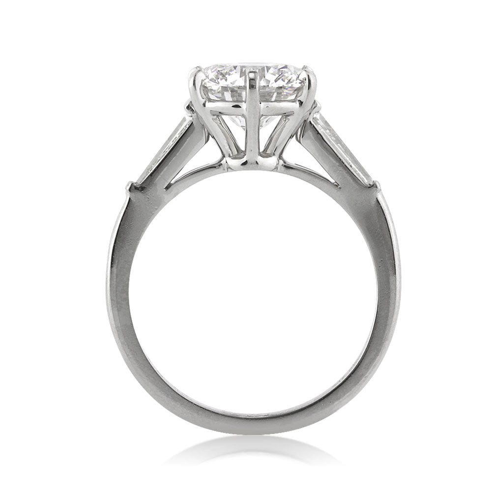 2.65ct Round Brilliant Cut Diamond Three-Stone Engagement Ring
