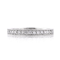 0.50ct Round Brilliant Cut Diamond Milgrain Wedding Band in Platinum