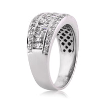 2.60ct Oval and Baguette Cut Diamond Right-Hand Ring in 18k White Gold
