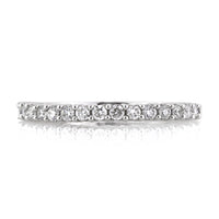 0.40ct Round Brilliant Cut Diamond Shared-Prong Wedding Band in 18k White Gold
