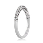 0.40ct Round Brilliant Cut Diamond Shared-Prong Wedding Band in 18k White Gold