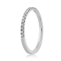 0.35ct Round Brilliant Cut Diamond Micropave Wedding Band in 18k White Gold