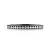 0.45ct Round Brilliant Cut Diamond Micropave Wedding Band in 18k Black Gold