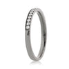 0.45ct Round Brilliant Cut Diamond Micropave Wedding Band in 18k Black Gold