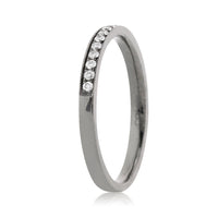 0.45ct Round Brilliant Cut Diamond Micropave Wedding Band in 18k Black Gold
